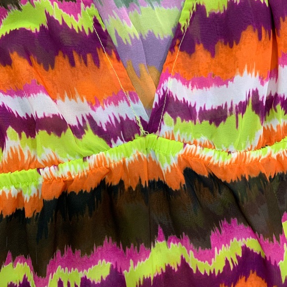 GIANNI BINI COLORFUL ABSTRACT STRIPED DRESS - Picture 4 of 8